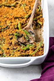 This version of the classic casserole uses cheddar cheese and french fried onions for a crispy, cheesy top layer. Lightened Up Green Bean Casserole From Scratch Skinnytaste