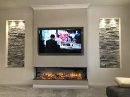 Media Wall And Fire Living Room Decor Fireplace Feature Wall Living Room Living Room Remodel