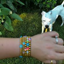 sweet summer moments // beaded creations •🌼🐠🦋🍄🥑🩷• . . . #beaded  #beadedbracelets #beadedjewelry #evileye #summer25 #girlsbestfriend🐶 #ily