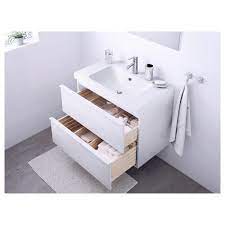Porcelanosa specializes in the production of modern bathroom vanities, bathroom furniture, bathroom cabinets and other accessories that stand out for its innovative designs. Godmorgon Odensvik Bathroom Vanity High Gloss White Dalskar Faucet Ikea