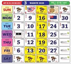 Tarikh berikut mungkin diubah suai. Kalendar 2020 Senarai Cuti Umum Malaysia Dan Cuti Sekolah Seluruh Negeri