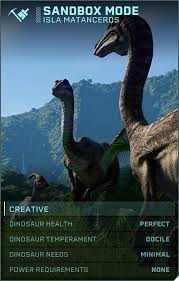 I only wish sandbox mode had everything unlocked and cheat codes still existed. Sandbox Mode Jurassic World Evolution Wiki Fandom