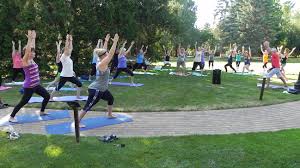 Yoga for strength & flexibility. Free Socially Distanced Masked Sculpture Garden Yoga At Leigh Yawkey Woodson Art Museum 5 Koshas Yoga Wellness