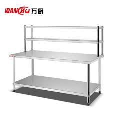 الصناعية شقة أعلى طاولة عمل الفولاذ المقاوم للصدأ طاولة المطبخ جزيرة Sus 201 الثقيلة مطعم طاولة العمل مع الرف العلوي Buy 201 الثقيلة مطعم طاولة العمل مع الرف العلوي الفولاذ المقاوم للصدأ المطبخ الجدول