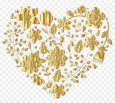 It is suitable for invitation cards, backgrounds, textile and much more. This Free Icons Png Design Of Gold Floral Heart Variation Gold Flower Transparent Background Png Download 2306x1974 3130468 Pngfind