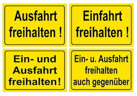Denn die entsprechende vorschrift sei unwirksam. Einfahrt Ausfahrt Freihalten Alu Schild 30x20 Cm Warnschild Parken Hinweisschild Ebay