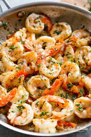 Step 2 in a large skillet, saute dredged shrimp in olive oil for 5 minutes over high heat. Garlic Butter Shrimp Scampi Cafe Delites