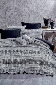 Ecocotton Beryl Pike Set Anthracite 200*230 cm