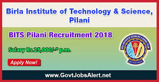 Birla Institute Of Technology And Science Pilani Bits Pilani Recruitment 2018 Hiring Junior Research Fellowship Jrf Post Salary Rs 25 000 Apply Now Recruitment How To Apply Science And Technology