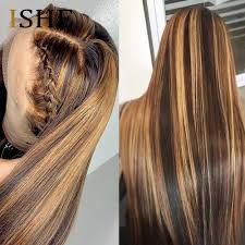 Izabella explains how she got this client's hair this darker honey color. Ombre Highlight Human Hair Wig Brown Honey Blonde Colored 13x6 Lace Front Wigs For Black Women Straight Lace Front Wig Remy Hair Human Hair Lace Wigs Aliexpress