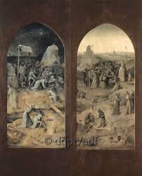 Triptych of the temptation of st anthony. Bosch Temptations Of St Anthony Triptych Exterior Museu Nacional De Arte Antiga Lisbon Temptation Of St Anthony Triptych Painting