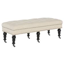 Linon Isabelle Linen Tufted Bench Multiple Sizes And Colors Walmart Com Walmart Com Tufted Bench Linon Home Decor Linon