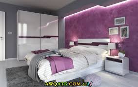 ديكورات باللون البنفسجي والرمادي