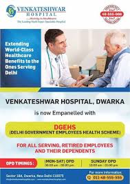 Venkateshwar Hospital Dwarka Is Now Empanelled With Dgehs Www Venkateshwarhospitals Com Venkateshwarhospital Hospit Employee Health Hospital Health Tests