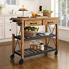 Over 20 million inspiring photos and 100,000 idea books from top designers around the world. Edwin Wood And Metal Kitchen Cart N A Natural Brown Carbon Loft Kitchen Cart Rolling Kitchen Island Kitchen Cart With Drawers