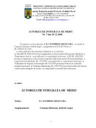 Activitati agenția de mediu sud. 16942 7 Sc Danbred Arges Srl