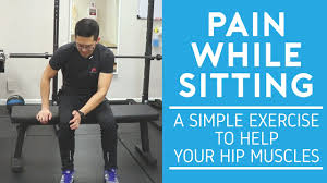 Don't lean forward when moving to sit down or rock forward when standing up from a sitting position. Pain While Sitting A Simple Exercise To Help Your Hip Muscles Youtube