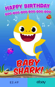 Happy Birthday Song For Brother Baby Shark Doo Doo Doo Birthday Card Mummy Daddy Grandpa Grandma Brother Sister Baby Shark Happy Birthday Baby 1st Birthday Cards