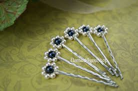 Customize and pluck quickly & perfectly! Pearl Hair Clips White Navy Blue Hair And 21 Similar Items