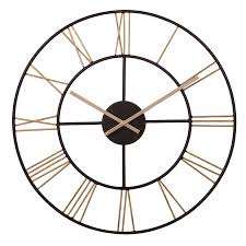 Rated 1 out of 5 by phxshopper from do not purchase, not worth it while the clock is beautiful, it arrived with a smudge on the 9. Patton 20 In Black And Gold Metal Cut Out Roman Numeral Wall Clock In The Clocks Department At Lowes Com