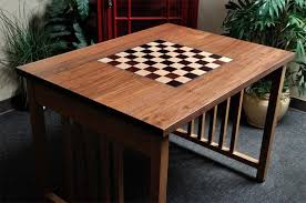 Signature Traditional Chess Table With Built In Chess Board 2 25 Squares Chess Table Wood Chess Board Wood Chess