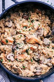 One Pot Creamy Parmesan Chicken With Mushroom Rice The Recipe Critic Creamy Parmesan Chicken Mushroom Chicken Mushroom Rice Recipes