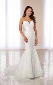 Strapless Sweetheart Neckline Beaded Lace Mermaid Wedding Dress Kleinfeld Bridal
