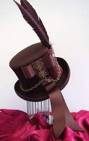 Wolf Keeper Brown Top Hat Steampunk Top Hat Fancy Hats Steampunk Hat