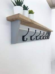 Light Grey Coat Rack Farrow And Ball Grey Coat Storage With Etsy Diy Coat Rack Entryway Coat Hooks Coat Hooks Hallway