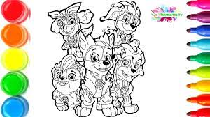 dessin et coloriage pat patrouille super heros draw and color for kids tt121 youtube princesse reine
