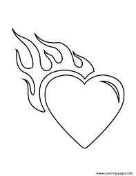 How to create a fire that changes its color, from green to red and vice versa, when exposed to a magnetic field. Heart With Flames Stencil Coloring Pages Printable
