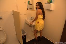 Free Porn Pics of Horny beauty Trinity St Clair masturbating in public  toilet - MyPornstarBook.net