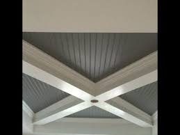 How To Build An X Shaped Box Beam Ceiling Youtube Ceiling Beams Moldings And Trim Ceiling
