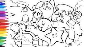 Sonic the hedgehog coloring pages getcoloringpages. Sonic Vs Mario Coloring Pages How To Draw Mario How To Draw Sonic Videogame Coloring Pages Youtube