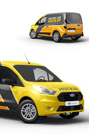 Delivery Car Mockup 6 In 2020 Car Ford Transit Simple Camera