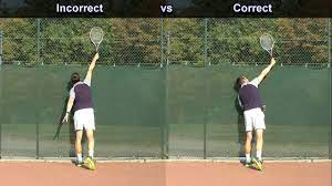 Set up in the ideal serve stance with the ideal serving grip. Ideal Tennis Serve Position At Contact Feel Tennis