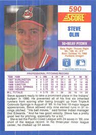 Amazon.com: 1990 Score #590 Steve Olin RC Rookie Cleveland Indians Baseball  NM-MT : Collectibles & Fine Art