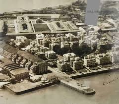 Aerial view of Back Bay reclamation in ...