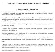 Au programme de ce lundi : Paris Cinq Syndicats De La Ratp Appellent A Une Greve Illimitee A Partir Du Jeudi 5 Decembre Prochain Jean Marc Morandini