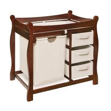 Viv Rae Ocean Alexander Sleigh Style Baby Changing Table With 3 Baskets And Hamper Color Baby Changing Tables Badger Basket Changing Table