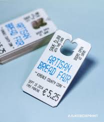 Absolutely stunning 3d embossed business cards by jukebox print. Miniature Business Card Shaped As A Bread Tie Produced By Jukebox Print Shaped Business Cards Custom Sticker Printing Print Stickers