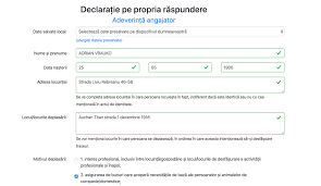 Model DeclaraÈ›ie Covid 19 DeclaraÈ›ie IeÈ™ire Din CasÄƒ Pe Proprie RÄƒspundere PoliÈ›ie