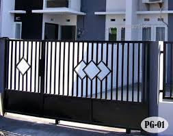 Variasi dengan pagar besi, pagar beton batu bata, pagar cor. Foto Pintu Pagar Besi Minimalis Content
