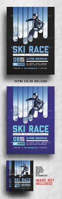 Ski Race Flyer Event Poster Design Flyer Ski Racing