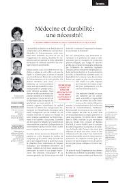 Médecine et durabilité : une nécessité !