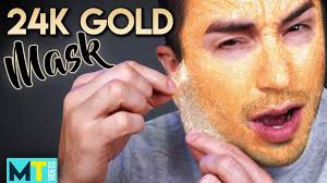 Men Try Korean 24K Gold Face Masks *Satisfying Peel*