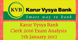 Check here the complete list of bank exams like sbi, ibps, rbi, sebi grade a, etc that are scheduled to be held in the coming months. Karur Vysya Bank Clerk 2016 Exam Analysis 7th January 2017 Bankexamstoday