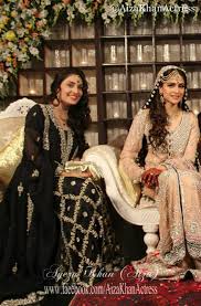 Ayeza Khan At Areej Fatima Wedding Pakistani Outfits Pakistani Wedding Outfits Stylish Party Dresses