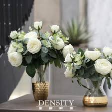 ensity密度 仿真浪漫保湿玫瑰 家居套装摆件插花婚庆花艺装饰品 table decorations decor home decor