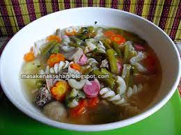Resep Sup Makaroni Ayam Sosis Bakso Campur Sayuran Aneka Resep Masakan Sederhana Sehari Hari Resep Masakan Resep Sup Resep Masakan Indonesia